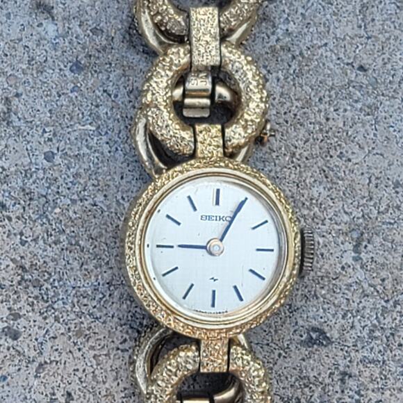 Vtg Seiko Gold Tone Automatic Wind-up Watch - Picture 10 of 11